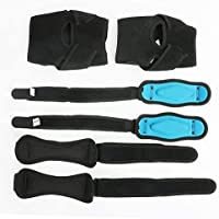 Elgary Soporte para Codo 3 Pares- Soporte Ajustable para Rodilla- Soporte para Tobillo con Almohadilla De Eva…